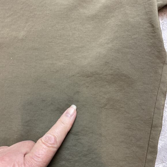 By Anthropologie Parachute Pants Womens XL Green Cinch Waist Ankle Drop Crotch - Picture 10 of 11